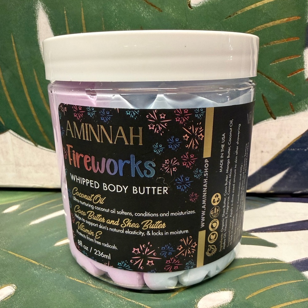 Aminnah Fireworks Blueberry Whipped Body Butter NWT